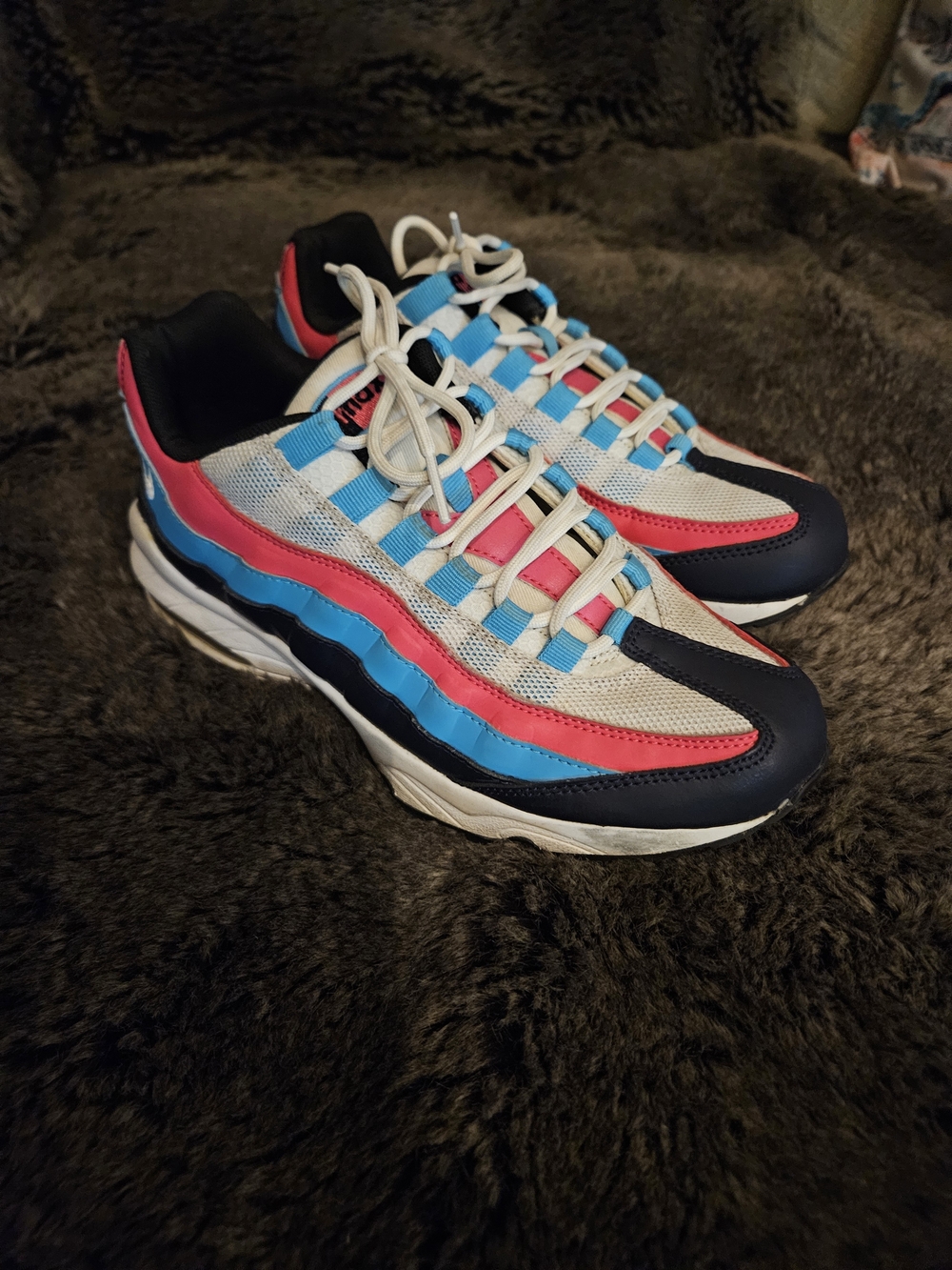 Nike Air Max 95 GS Youth Sneakers US 6Y Blue/Red/White/Black 905348-404